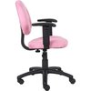 Boss PinkDeluxe Posture Chair, 25"L40"H, Adjustable, MicroFiberSeat, B326Series B326-PK