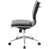 Boss Leather Task Chair, Armless, Black B456C-BK