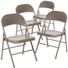Flash Furniture HERCULES Series Double Braced Gray Metal Folding Chair 4-BD-F002-GY-GG