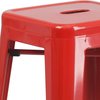 Flash Furniture 4 Pack 30"H No Back Red Metal Barstool Square Seat 4-CH-31320-30-RED-GG