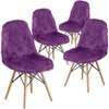 Flash Furniture Shaggy Dog Purple Accent Chair 4-DL-15-GG