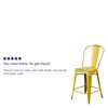 Flash Furniture Distressed Yellow Metal Stool 4-ET-3534-24-YL-GG