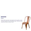 Flash Furniture Distressed Orange Metal Indoor-Outdoor Stackable Chair 4-ET-3534-OR-GG