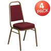 Flash Furniture Burgundy Fabric Banquet Chair 4-FD-BHF-1-ALLGOLD-0847-BY-GG