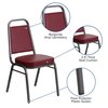 Flash Furniture Burgundy Vinyl Banquet Chair 4-FD-BHF-1-SILVERVEIN-BY-GG