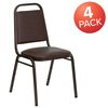 Flash Furniture Brown Vinyl Banquet Chair 4-FD-BHF-2-BN-GG