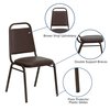 Flash Furniture Brown Vinyl Banquet Chair 4-FD-BHF-2-BN-GG