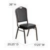 Flash Furniture Black Vinyl Banquet Chair 4-FD-C01-GOLDVEIN-BK-VY-GG