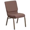 Flash Furniture Brown Dot Fabric Church Chair 4-FD-CH02185-GV-BNDOT-GG