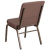 Flash Furniture Brown Dot Fabric Church Chair 4-FD-CH02185-GV-BNDOT-GG