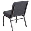 Flash Furniture Dark Gray Fabric Church Chair 4-FD-CH0221-4-SV-DKGY-GG