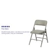 Flash Furniture Gray Vinyl Folding Chair 4-HA-MC309AV-GY-GG