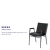 Flash Furniture HERCULES Series Heavy Duty Black Vinyl Stack Chair with Arms 4-XU-60154-BK-VYL-GG