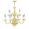 Livex Lighting Williamsburgh 12 Light Polished Brass Chandelier 5012-02