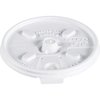 Dart Lid for 8 oz. Hot Cup, Flat, Lock Back Tear Tab, White, Pk1000 8FTL