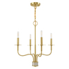 Livex Lighting Lisbon 4 Light Satin Brass Mini Chandeli 51324-12