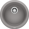 Blanco 18.13" W x 18.13" L x 6.5" H, Dual Mount, Granite Composite, Rondo Bar Undermount Metallic Gray 513382