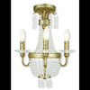 Livex Lighting Valentina 3 Light Hand Applied Winter Gold Convertible 51843-28