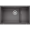 Blanco Precis Cascade Silgranit Super Single Undermount Kitchen Sink - Cinder 519451