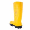 Tingley Steplite X Steel-Toe Rubber Boots, Cleated Sole, 15 in H, Knee, Yellow/Navy, Men's, Size 9 77253
