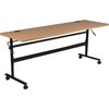 Mooreco Rectangle Training Table, 60" X 29-1/2", PVC Top, Mahogany 90096