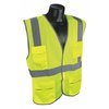 Condor High-Visibility Vest, ANSI Class 2, U-Block, Mesh Polyester, Hook-and-Loop, Lime, Size 2XL/3XL 53YN35