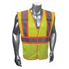 Condor High-Visibility Vest, Type R, ANSI Class 2, U-Block, Mesh Polyester, Hook and Loop, Lime, L/XL 53YN50