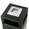 Safco 38 gal Square Trash Can, Black, 18-1/4" Dia, Open Top, Plastic 9473NC