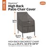 Classic Accessories Ravenna High Back Patio Chair Cover, Grey, 35"x28" 55-144-015101-EC