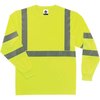 Glowear By Ergodyne Long Sleeve T-Shirt, Lime, Class 3, 5XL 8391