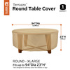 Classic Accessories Terrazzo Tan Patio Table Cover, 94"x23" 56-267-052001-EC