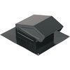 Broan Roof Cap With Built In Damper, Round Duct, Black 636