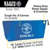 Klein Tools Tool Bag, Canvas Bag with Zipper, Large Blue, Blue, Canvas 5539LBLU