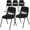 Flash Furniture Black Plastic Tablet Arm Chair 5-RUT-EO1-01-PAD-LTAB-GG