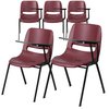 Flash Furniture Burgundy Tablet Arm Chair 5-RUT-EO1-BY-LTAB-GG