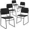 Flash Furniture Black Vinyl Stack Chair 5-XU-8700-BLK-B-VYL-30-GG