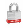 Master Lock Lockout Padlock, KD, Red, 1-1/4"H 3RED