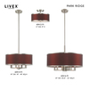 Livex Lighting Park Ridge 7 Light Brushed Nickel Pendan 60416-91