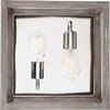 Nuvo Lighting Bliss 2-Light 60W Incandescent Flush Fixture, Driftwood / Polished Nickel Accents Finish 60/6482