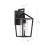Nuvo Hopewell - 1-Light - Small Lantern - Matte Black Finish with Clear Seeded Glass 60/6591