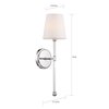 Nuvo Olmstead 1-Light Wall Sconce - Polished Nickel Finish with White Linen Shade 60/6688