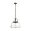 Nuvo Basel 1-Light Pendant Fixture - Burnished Brass Finish with Clear Glass 60/6757