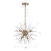 Nuvo Cirrus 6-Light Chandelier - Vintage Brass Finish with Glass Rods 60/6992