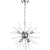 Nuvo Cirrus 8-Light Chandelier - Polished Nickel Finish with Glass Rods 60/6993