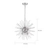 Nuvo Cirrus 8-Light Chandelier - Polished Nickel Finish with Glass Rods 60/6993