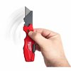 Milwaukee Tool Folding Utility Knife, Manual Retraction, Straight, Wire Stripping, Bit Holding, Bottle Opening 48-22-1505