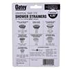 Oatey 4-1/4" Pipe Dia., Stainless Steel, Floor, Snap-Tite Designer Finish Strainer 42020