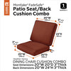 Classic Accessories Montlake FadeSafe Patio Chair Cushion, Heather Henna 62-055-HHENNA-EC