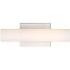 Nuvo Bend - LED Small Vanity - Brushed Nickel Finish with White Acrylic 62/1321