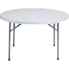 National Public Seating Round Folding Table, 48" W, 29-1/2" H, Blow-molded plastic Top, Speckled Gray BT-48R